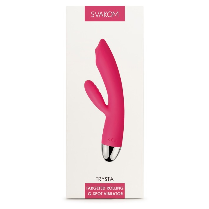 Vibrator Trysta Targeted Rolling G-spot, Roz, 18 Cm