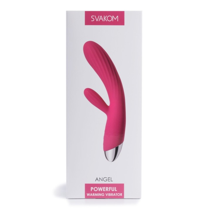 Vibrator Cu Functie De Incalzire Angel, Roz, 19 Cm