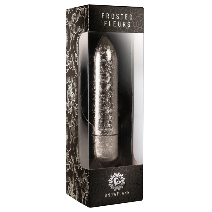 Vibrator Clasic Frosted Fleurs Snowflake, 12 Cm