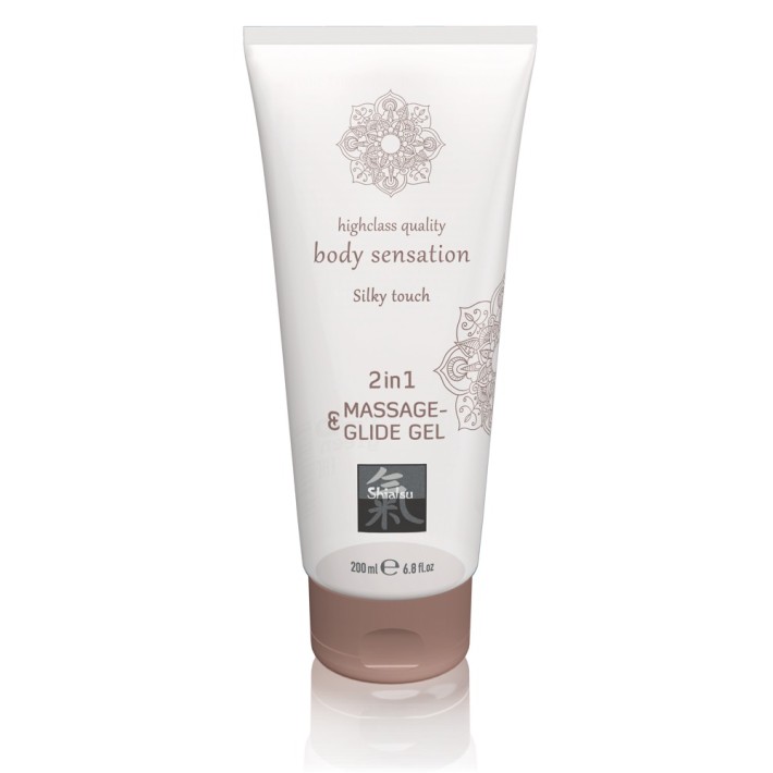 Lubrifiant + Gel Pentru Masaj Body Sensation Silky Touch, 200 Ml