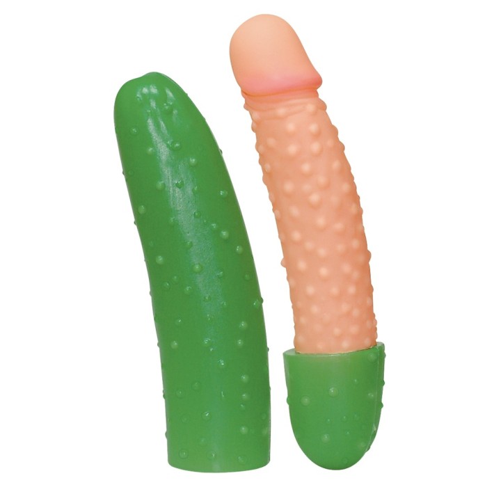 Dildo Fantezie Castravete, Verde, 16.5 Cm