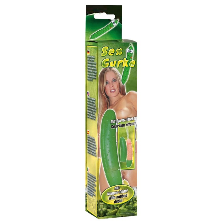 Dildo Fantezie Castravete, Verde, 16.5 Cm
