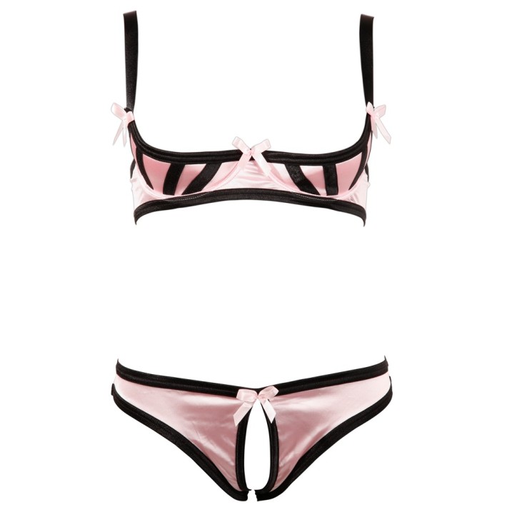 Set Sutien Decupat Si Chilotei Decupati Rose 80b/m