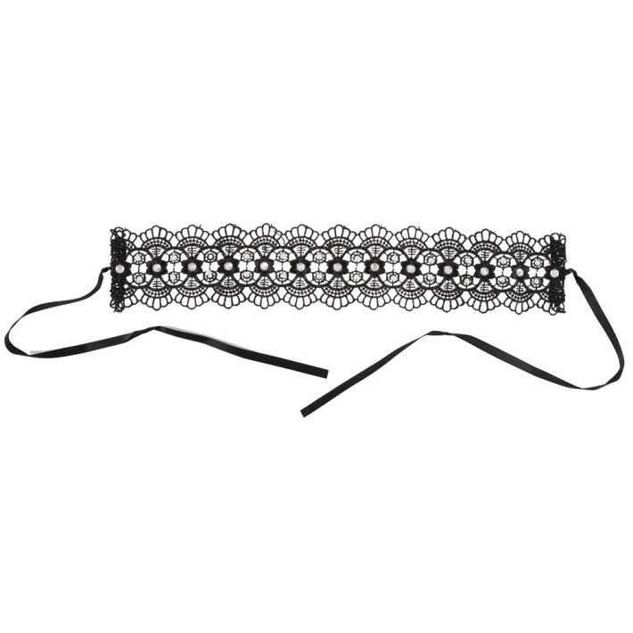 Colier Tip Choker Din Broderie Si Cristale