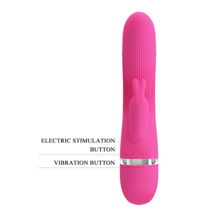 Vibrator Cu Electrostimulare Ingram, Roz, 19 Cm