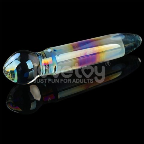 Dildouri Sticlametal, Dildo Sticla Twilight Gleam Glass Dildo- Prism Glass, Transparent, 18 Cm, pasiune.ro