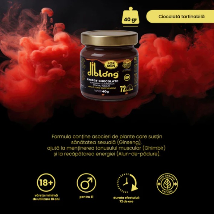 Ciocolata Tartinabila Afrodisiac Diblong Energy, Pentru Barbati, 40gr 3