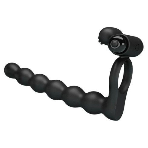 Inel Penis Cu Vibratii/Strap-On Pentru Barbati Hercules Penis Sheath III, Negru, 15 cm