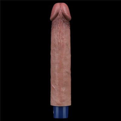 Vibrator Reincarcabil Real Softee, Brun Deschis, 22.5 Cm