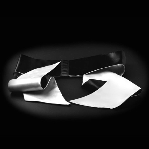 Sfori Benzi, Esarfa Pentru Jocuri Erotice Struggle My Versatile Tie, Negru + Argintiu, 130 Cm, pasiune.ro