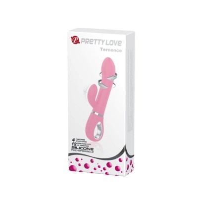 Vibrator Rabbit Cu Rotatii Ternence, Roz Pudrat, 19 Cm