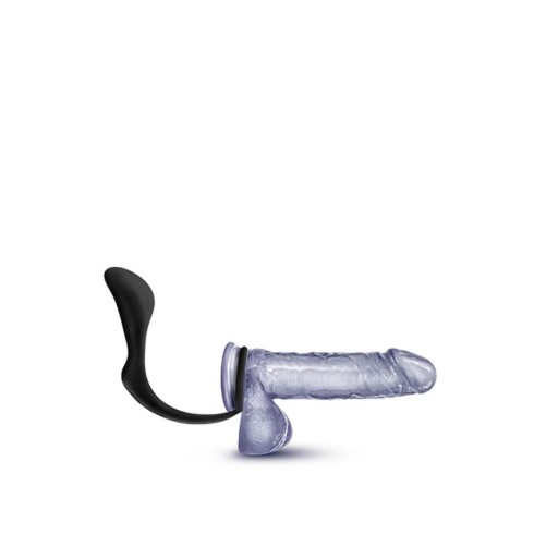 dop, Dop Anal Cu Inel Pentru Penis Anal Adventures, Negru, 10 Cm, pasiune.ro