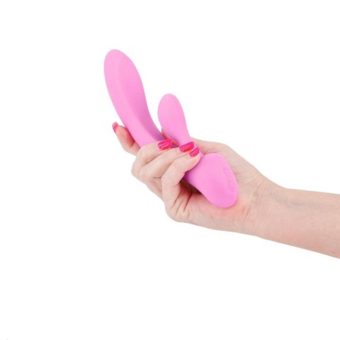 Vibratoare Duble, Vibrator Rabbit Obsession Bonnie, Roz Deschis, 19.5 Cm, pasiune.ro