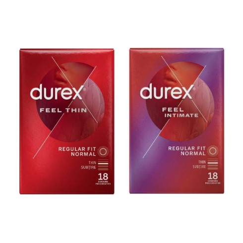 latex, Pachet Prezervative Durex Feel Thin 18 Bucati + Feel Intimate 18 Bucati , pasiune.ro