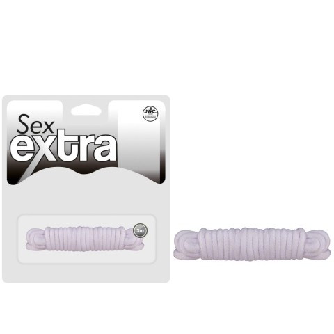 Sfori Benzi, Franghie Pentru Imobilizare Erotica Sex Extra Love, Alb, 3 Metri, pasiune.ro