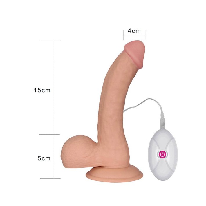 Vibrator Realistic The Ultra Soft Dude Flesh, 20 Cm