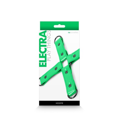 Seturi bondage, Sistem Imobilizare Erotica Tip Hogtie Electra, Verde Neon, pasiune.ro