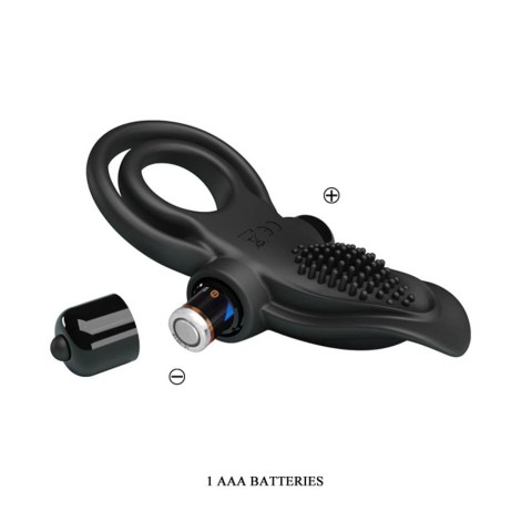 Inele penis, Inel Penis Cu Vibratii, Negru, pasiune.ro