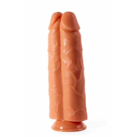 Dildouri Duble, Dildo Realistic 2-in-1, Natural, 28 Cm, pasiune.ro