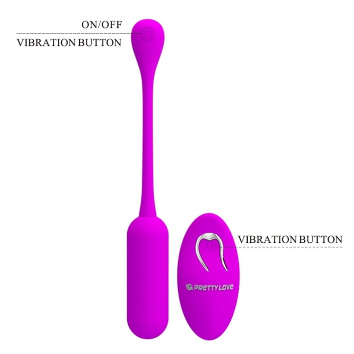 Ou Vibrator Cu Telecomanda Lechies, Violet