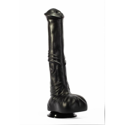 Dildo Realistic Cu Ventuza David, Negru, 31.5 Cm