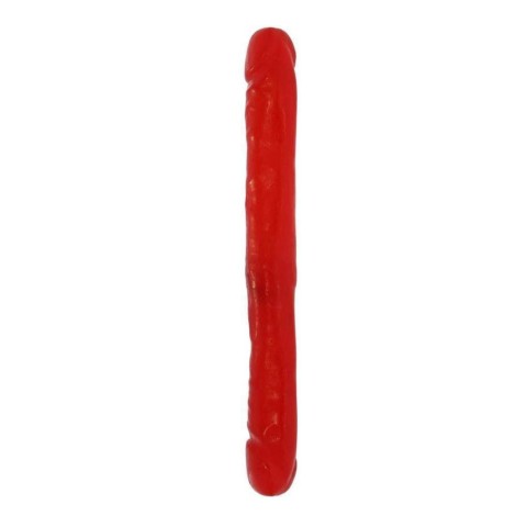 Dildouri Duble, Dildo Clasic Dublu, Rosu, 33 Cm, pasiune.ro