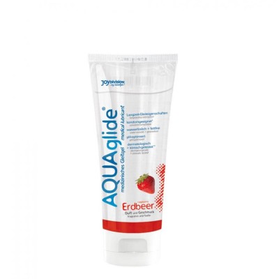 Lubrifiant Aquaglide Cu Aroma De Capsuni, 100 Ml