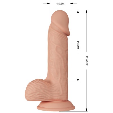 Debra, Vibrator Realistic Beautiful Catoblepas, Natural, 20.5 Cm, pasiune.ro