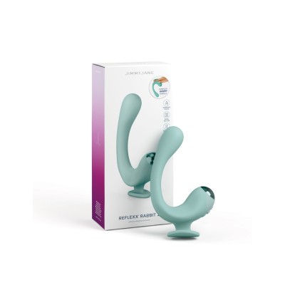 Vibrator Special Cu Functie Incalzire Reflexx Rabbit™ 2, Verde Menta, 17.5 Cm