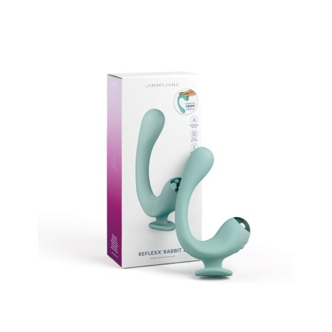 Vibratoare Duble, Vibrator Special Cu Functie Incalzire Reflexx Rabbit™ 2, Verde Menta, 17.5 Cm, pasiune.ro