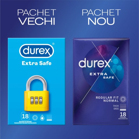 Durex, Prezervative Durex Extra Safe 18 Bucati, pasiune.ro