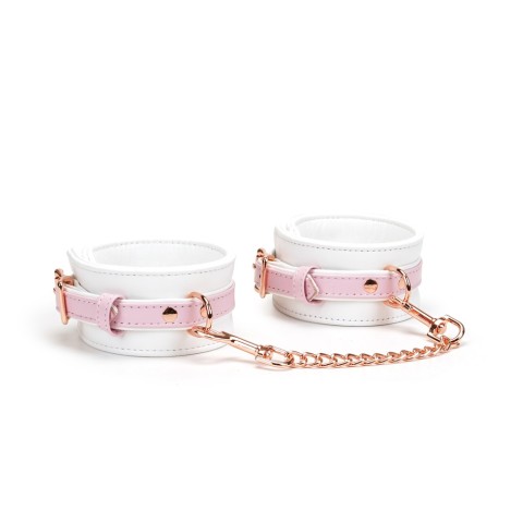 LIEBE SEELE, Catuse Pentru Incheieturi White & Pink Fairy Goat Leather, pasiune.ro