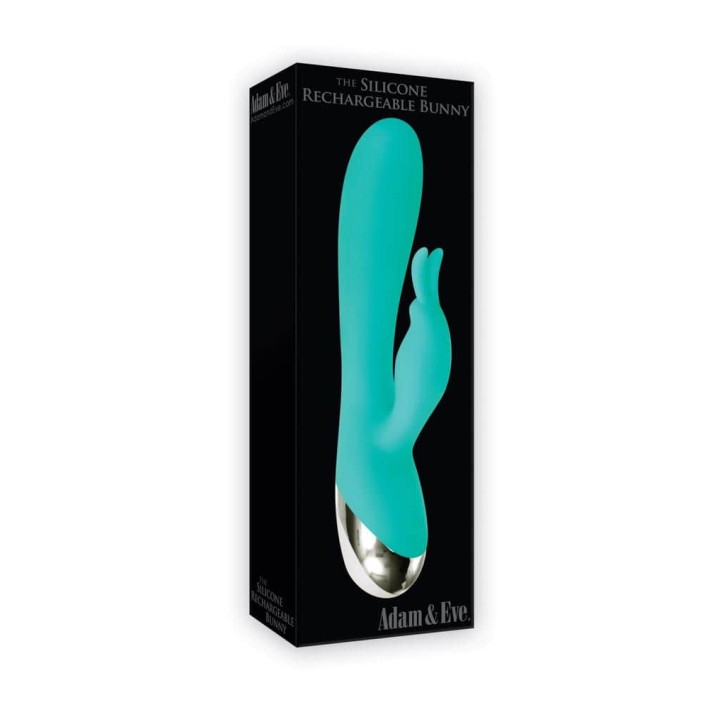 Vibrator The Silicone Rechargeable Bunny, Turcoaz, 24 Cm