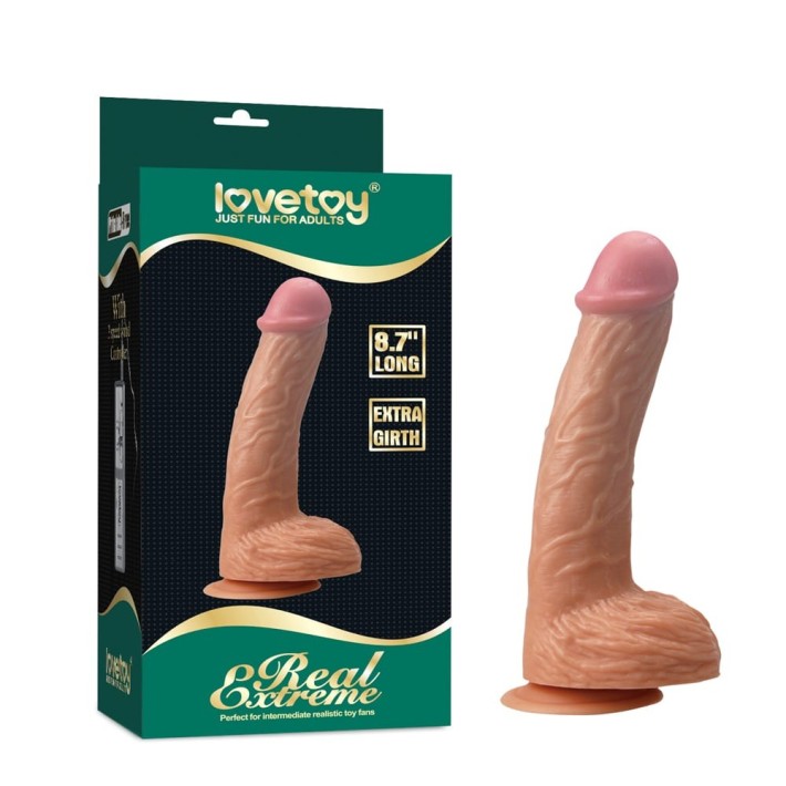 Dildo Realistic Extra Gros Real Extreme, Natural, 22 Cm