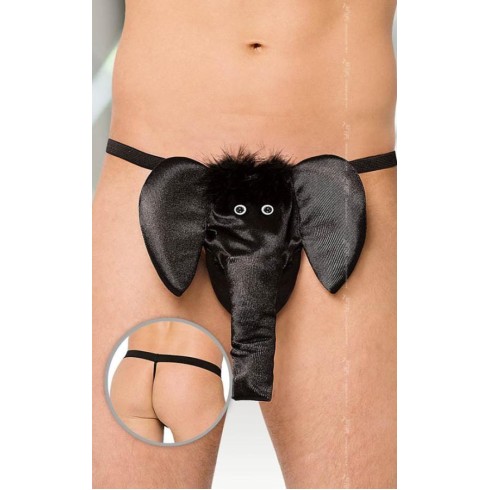 tanga, Lenjerie Fantezie Tanga Elefant, Negru, S/l, pasiune.ro