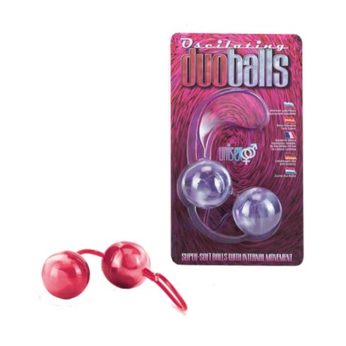 Bile Vaginale Cu Snur Marbilized Duo Balls, Rosu