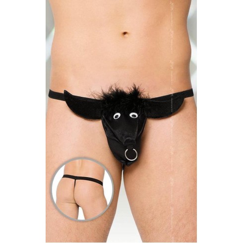thong, Chiloti Fantezie String Taur, Negru, S/l, pasiune.ro