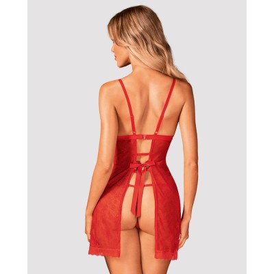 Babydoll Sexy Din Dantela Si Chilotei Snur Claussica M/l, Xl/2xl, Xs/s