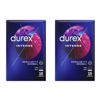 Pachet Prezervative Durex Intense Orgasmic 2x16, 32 Bucati 
