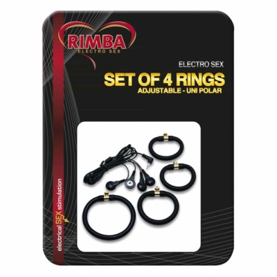 Set 4 Inele Pentru Electrostimulare, Negru