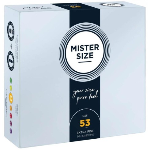 latex, Mister Size 53 Mm Condoms 36 Pieces, pasiune.ro