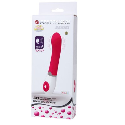 Vibrator Cu Control Vocal Daniel, Roz, 19.5 Cm