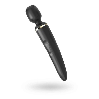 Vibrator Wand-er Woman, Negru/auriu, 34 Cm