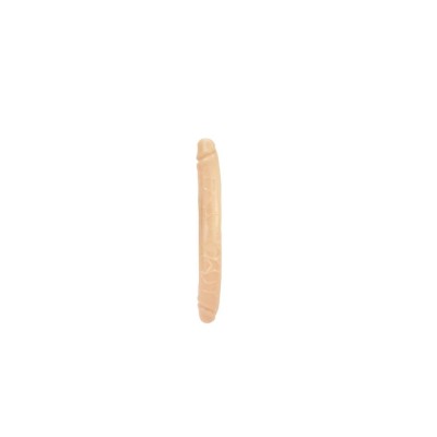Dildo Dublu Pliable Double Dong, Natural, 33 Cm