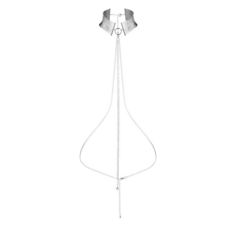 Accesorii Sexy, Colier Tip Choker Désir Métalique, Argintiu, pasiune.ro