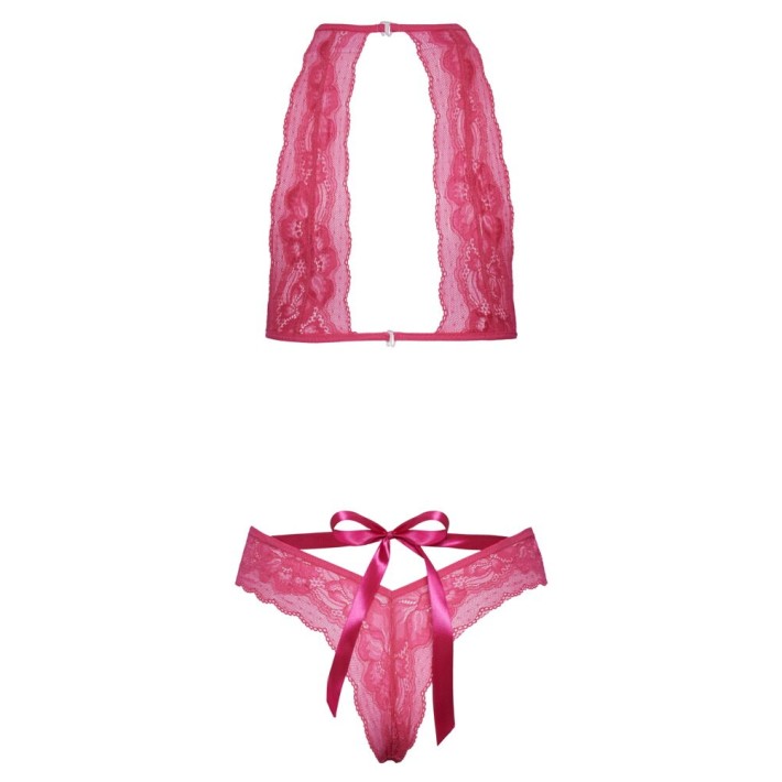 Set 2 Piese Sutien + Chilot Kissable Din Dantela Roz 8