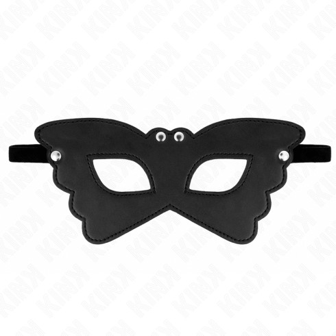 masca, Masca Din Piele Vegana Forma Fluture Kink 20 X 9 Cm, pasiune.ro