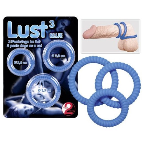 set, Set 3 Inele Pentru Penis Lust Cock Ring, pasiune.ro
