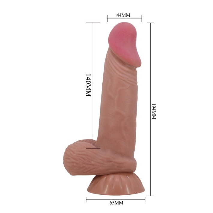 Dildo Realistic Duvall, Brun, 19 Cm 7