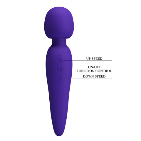 Magic Wand, Vibrator Bagheta Meredith, Indigo, 21.5 Cm, pasiune.ro